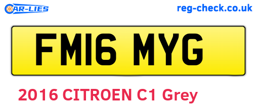 FM16MYG are the vehicle registration plates.