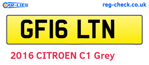 GF16LTN are the vehicle registration plates.
