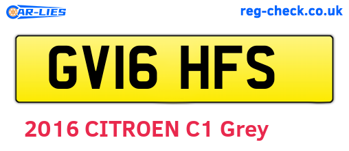 GV16HFS are the vehicle registration plates.