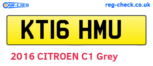 KT16HMU are the vehicle registration plates.