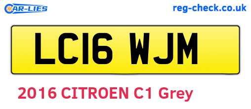 LC16WJM are the vehicle registration plates.