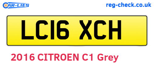 LC16XCH are the vehicle registration plates.