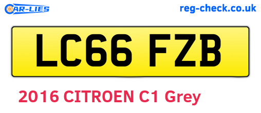 LC66FZB are the vehicle registration plates.