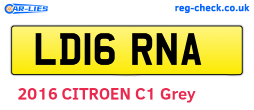 LD16RNA are the vehicle registration plates.