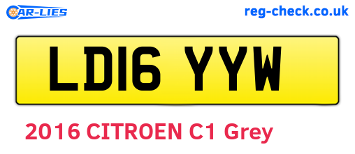 LD16YYW are the vehicle registration plates.