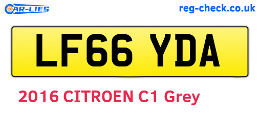 LF66YDA are the vehicle registration plates.