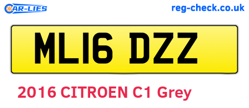 ML16DZZ are the vehicle registration plates.