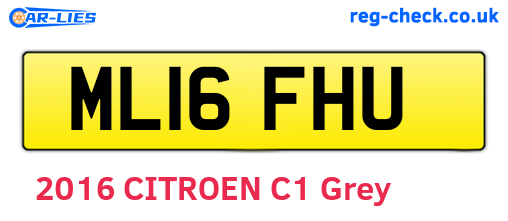 ML16FHU are the vehicle registration plates.