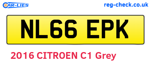 NL66EPK are the vehicle registration plates.