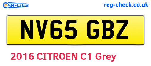 NV65GBZ are the vehicle registration plates.