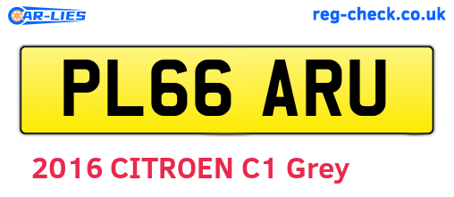 PL66ARU are the vehicle registration plates.