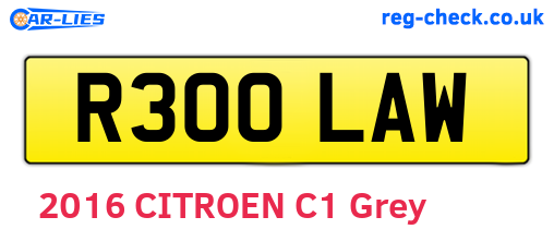 R300LAW are the vehicle registration plates.