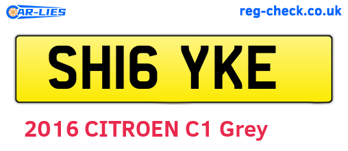 SH16YKE are the vehicle registration plates.