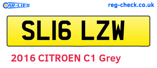 SL16LZW are the vehicle registration plates.