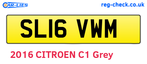 SL16VWM are the vehicle registration plates.