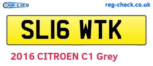 SL16WTK are the vehicle registration plates.