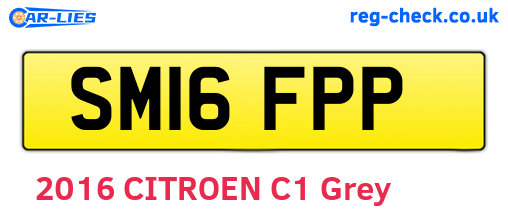 SM16FPP are the vehicle registration plates.