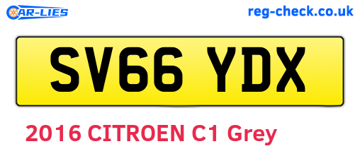 SV66YDX are the vehicle registration plates.