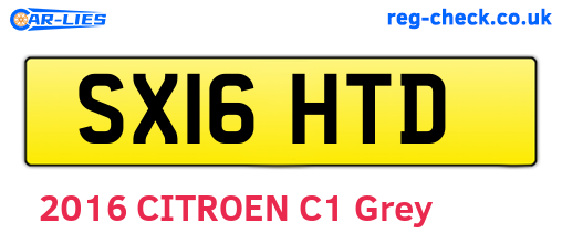 SX16HTD are the vehicle registration plates.