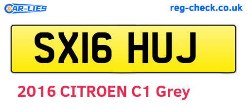 SX16HUJ are the vehicle registration plates.