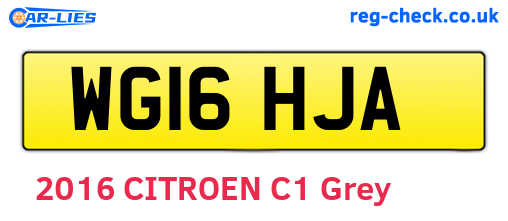 WG16HJA are the vehicle registration plates.