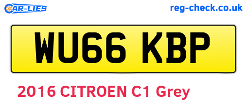 WU66KBP are the vehicle registration plates.