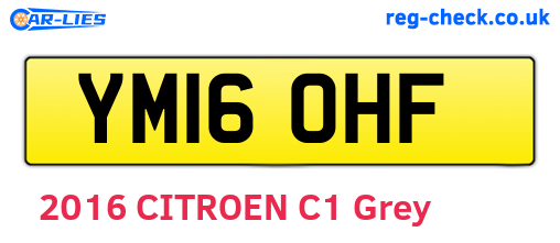 YM16OHF are the vehicle registration plates.