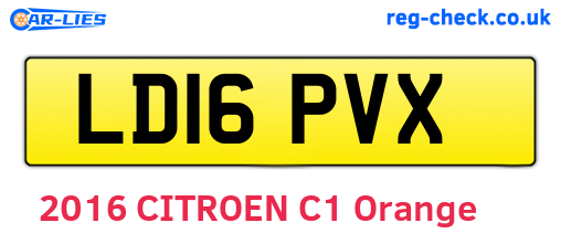 LD16PVX are the vehicle registration plates.