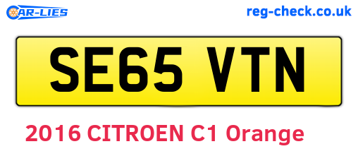 SE65VTN are the vehicle registration plates.