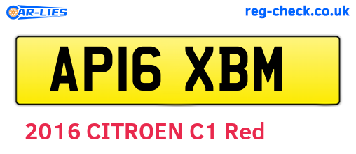 AP16XBM are the vehicle registration plates.