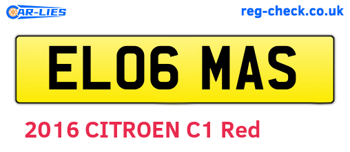 EL06MAS are the vehicle registration plates.