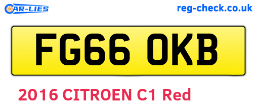 FG66OKB are the vehicle registration plates.