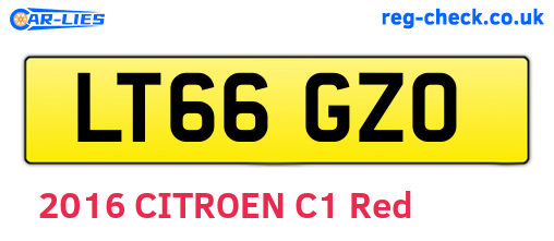 LT66GZO are the vehicle registration plates.