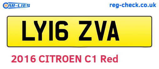 LY16ZVA are the vehicle registration plates.