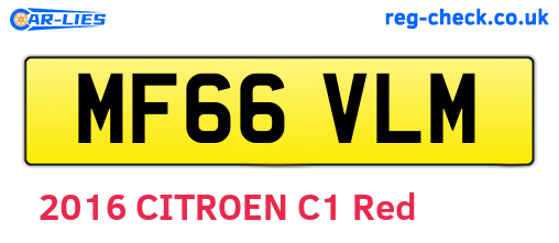 MF66VLM are the vehicle registration plates.
