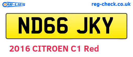 ND66JKY are the vehicle registration plates.
