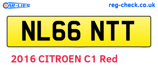 NL66NTT are the vehicle registration plates.