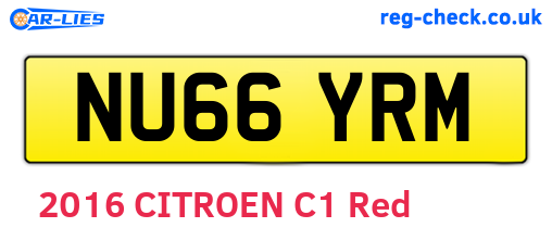 NU66YRM are the vehicle registration plates.