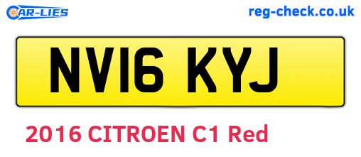 NV16KYJ are the vehicle registration plates.