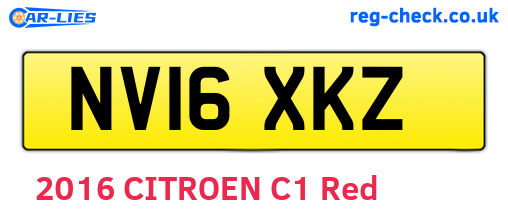 NV16XKZ are the vehicle registration plates.