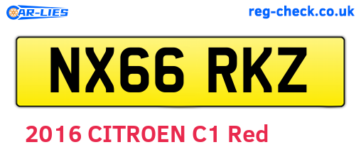 NX66RKZ are the vehicle registration plates.