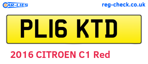 PL16KTD are the vehicle registration plates.