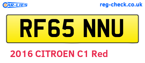 RF65NNU are the vehicle registration plates.