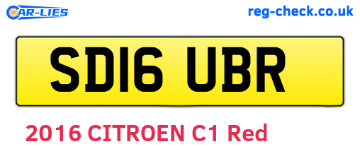 SD16UBR are the vehicle registration plates.