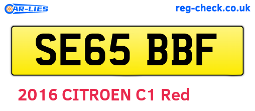 SE65BBF are the vehicle registration plates.