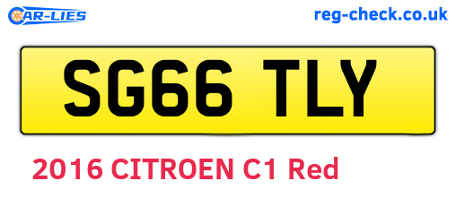 SG66TLY are the vehicle registration plates.