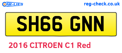 SH66GNN are the vehicle registration plates.