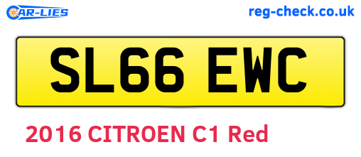 SL66EWC are the vehicle registration plates.