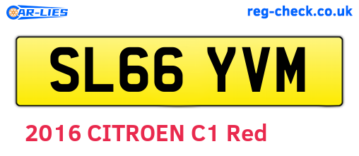 SL66YVM are the vehicle registration plates.