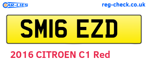 SM16EZD are the vehicle registration plates.